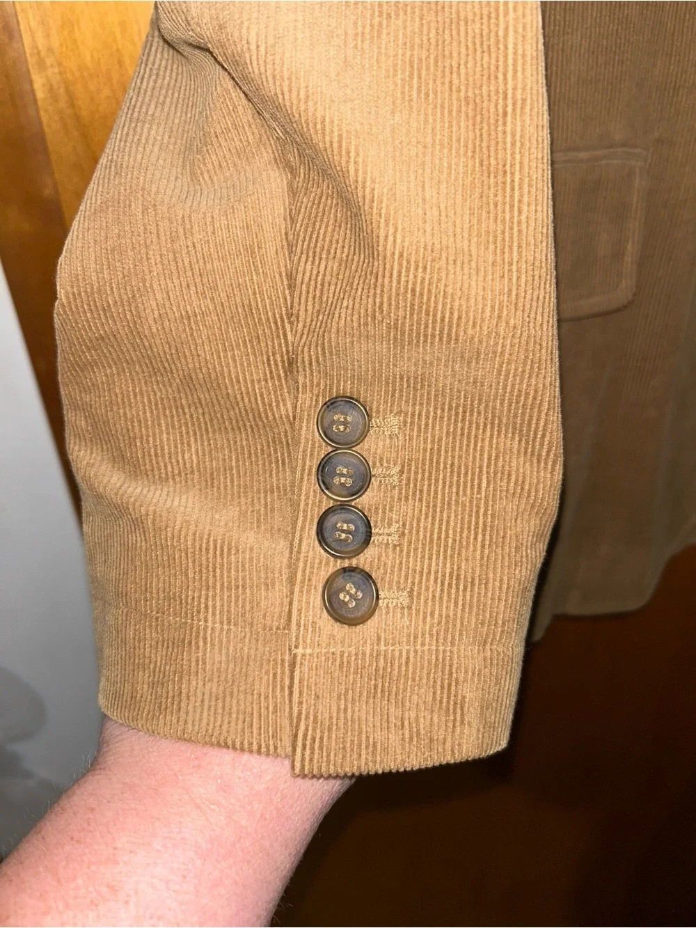 Vintage Mens Wrangler Tan Corduroy Jacket size Large